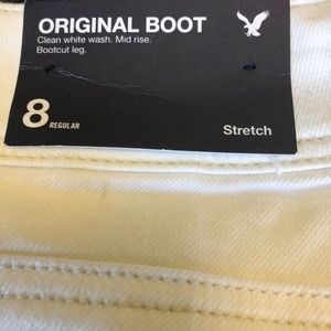 White boot cut jeans